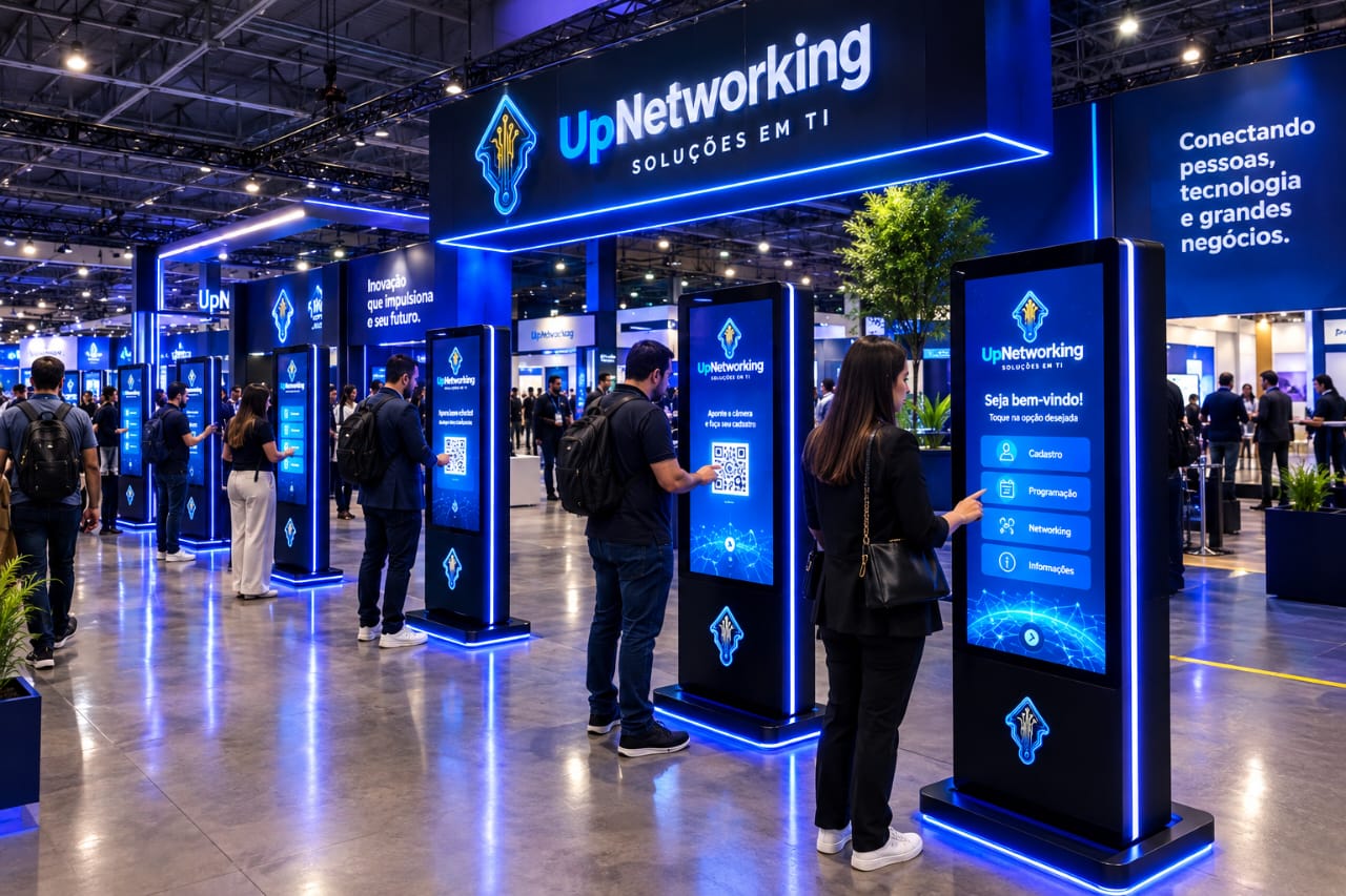 Aluguel de Painel de LED, Óculos VR, Totem Touch Screen, Holobox e Holograma 3D para o Futurecom 2026 em São Paulo