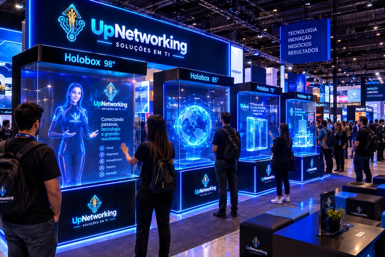 Aluguel de Painel de LED, Óculos VR, Totem Touch Screen, Holobox e Holograma 3D para o Futurecom 2026 em São Paulo